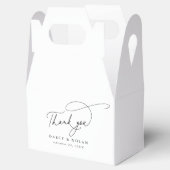 Elegante Charm Zwart-wit Bruiloft Favor Dozen Bedankdoosjes (Geopend)