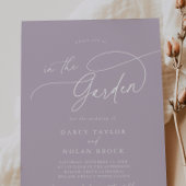 Elegante charme Paarse tuin bruiloft uitnodigingen