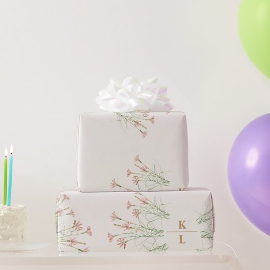 Elegante charme wilde bloem bruiloft cadeaupapier (Feestgeschenken)