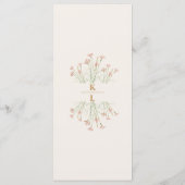 Elegante charme wilde bloem bruiloft menu (Achterkant)