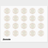Elegante charme wilde bloem bruiloft ronde sticker (Vel)