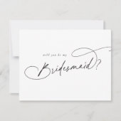 Elegante charme zal je mijn bruidsmeisje Kaart (Voorkant)