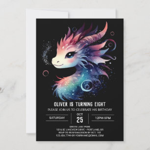 Elegante Charming Dragon Verjaardag Kaart
