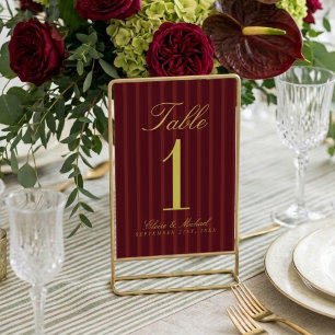 Elegante Chartreuse Bordeaux Eenvoudige Streep Bru Kaart