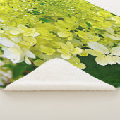 Elegante Chartreuse Groen Limelight Hortensia Sherpa Deken (3/4)