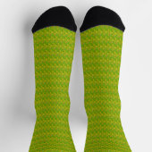 Elegante Chartreuse Groene Bloempatroon Sokken (Top)
