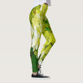 Elegante Chartreuse Groene Limelight Hortensia Leggings (Rechts)