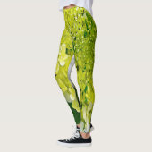 Elegante Chartreuse Groene Limelight Hortensia Leggings (Links)