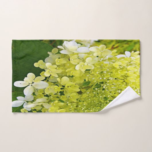 Élégante Chartreuse Vert Limelight Hydrangea (Serviette à main)