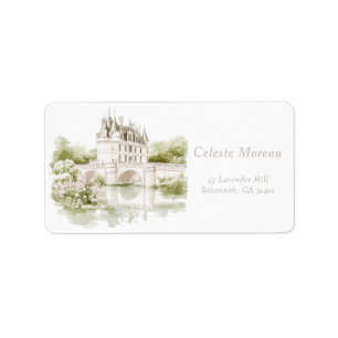 Elegante Chateau Franse Romantische Bruiloftsdouch Etiket