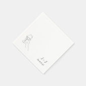 Elegante Cheers Script Bril Bruiloftspapier Servet (Hoek)