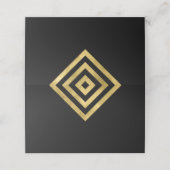 Elegante Chic Black en Faux Gold geometrische (Buitenkant ongevouwen)