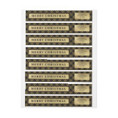 Elegante Chic Black & Gold Buffalo Plaid Kerstmis (Vel)