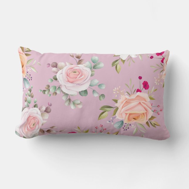 Elegante chic bloem kussen (Voorkant)
