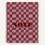 Elegante Chic Brown Plaid & Beer Notitieboek (Voorkant)