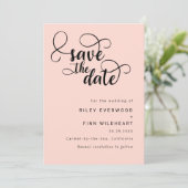 Elegante Chic bruiloft save the date Uitnodiging (Staand voorkant)