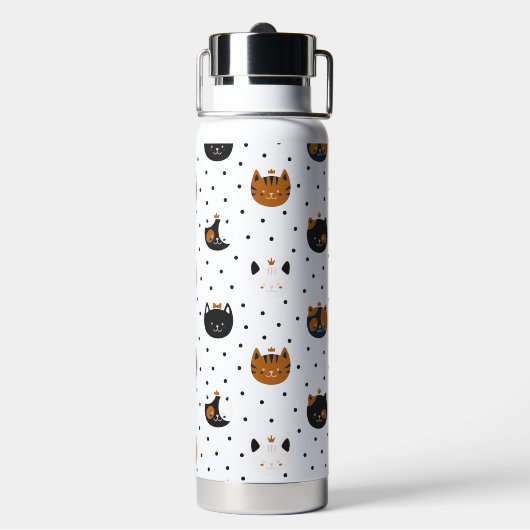 Élégante Chic Chat Motif bouteille d'eau (Arrière)