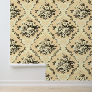Elegante  Chic Cream Beige Rozen Behang
