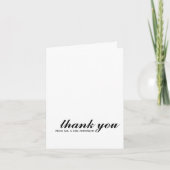 Elegante Chic Eenvoudig Script Trouwfoto Bedankt Notitiekaartje (Voorkant)