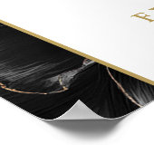 Élégante Chic Floral 50e Anniversaire Affiche de b (Coin)