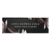 Elegante Chic Flowers Medewerker Personeel Naambadge (Voorkant)