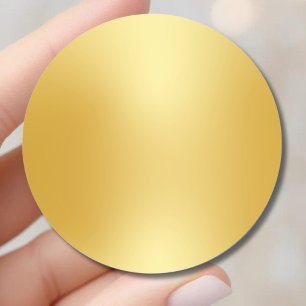 Elegante Chic Glamour Nepgoud Lege Sjabloon Ronde Sticker