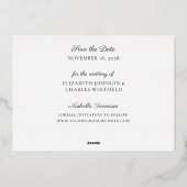 Elegante Chic Gold Fotobehang Save the Date Kaart (Achterkant)