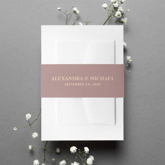 Elegante Chic Gold Typography Script Wedding Uitnodigingen Wikkel