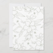 Elegante Chic Green Floral 93e verjaardag uitnodig Kaart (Achterkant)