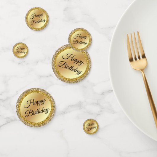 elegante chic happy jarig, gouden luxe achtergrond confetti (Groep)