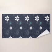 Elegante chic met bloemenmarine rug badhanddoek se (Badhanddoek)