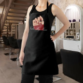 Elegante Chic Nails Schoonheidssalon Werknemer Uni Schort