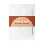 Elegante Chic Peach Terracotta Arch Boho Wedding Uitnodigingen Wikkel (Voorkant Voorbeeld)