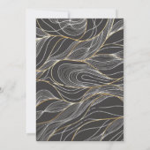 Elegante Chic Red Gold Custom Photo Wedding Kaart (Achterkant)