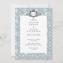 Elegante Chic Soft Indigo DIY Custom Photo Wedding