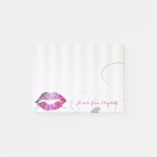Elegante Chic Stijlvolle Meisjesachtige , Lippen Post-it® Notes (Voorkant)