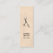 Elegante Chic Textuur Grijze Schaar Hair Stylist Mini Visitekaartje (Voorkant)