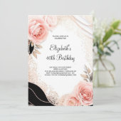 Elegante Chic Volwassene 40e Verjaardag Kaart (Staand voorkant)