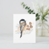 Elegante Chickadee Waterverf Note Kaart (Staand voorkant)