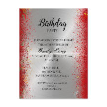 Elegante Chinese chrysanthemum verjaardagsuitnodig