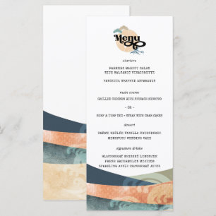 Elegante Chinoiserie Aziatisch Huwelijksmenu Menu