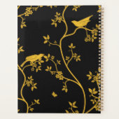 Elegante Chinoiserie Biedt in Goud en Zwart Planner (Achterkant)