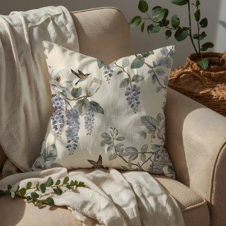 Elegante Chinoiserie Bloemen & Vogels Kussen
