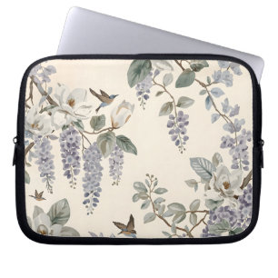 Elegante Chinoiserie Bloemen & Vogels Laptop Sleeve