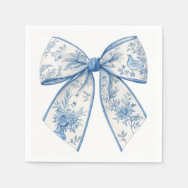 Elegante Chinoiserie Blue & White Bow Home Accesso Servet