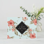 Elégante Chinoiserie Floral Pattern Carte cadeau (Debout devant)