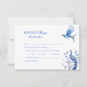 Élégante Chinoiserie Meal Choice Wedice RSVP (Devant)