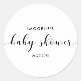 Elegante chique Baby showers envelop afdichting Ronde Sticker