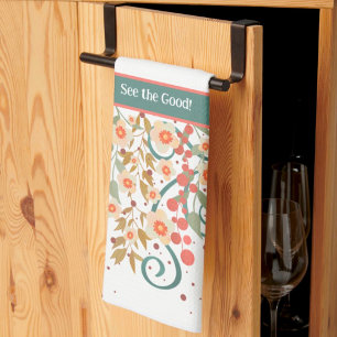 Elegante chique  bloemige aangepaste offerte stijl theedoek