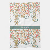 Elegante chique  bloemige aangepaste offerte stijl theedoek (Verticaal)